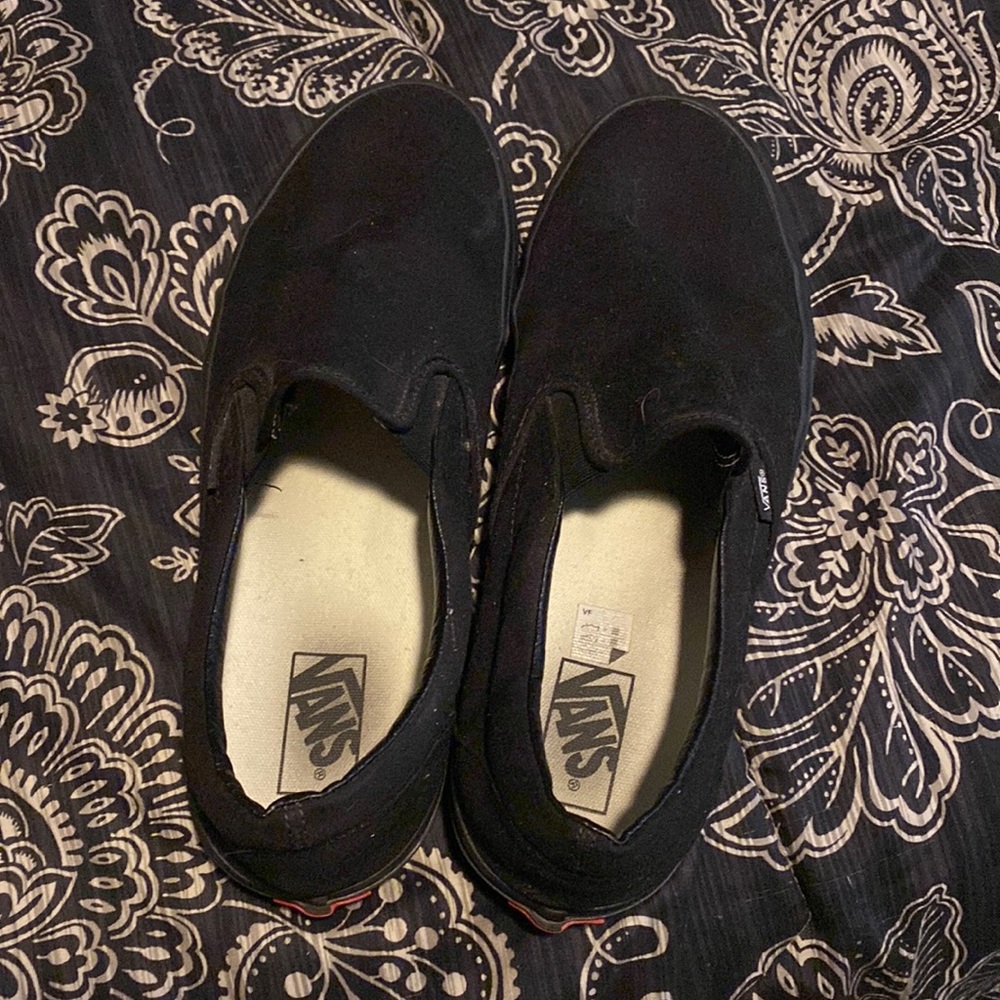 Mens all black slip on Vans size 11.5